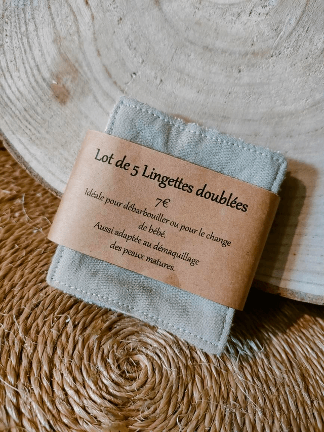 Lot de 5 lingettes thème lapin 