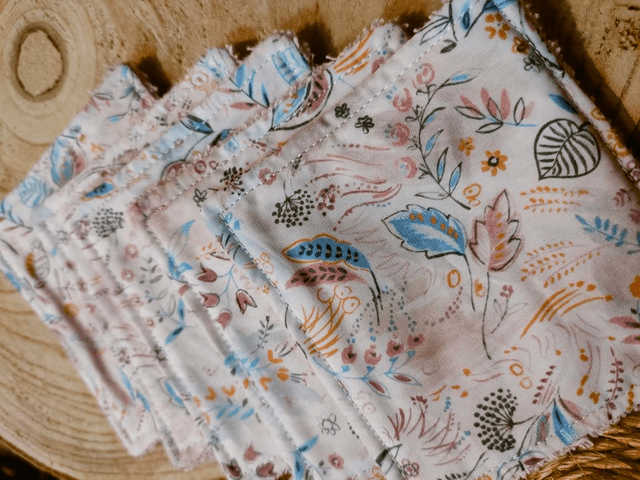 Lot de 5 lingettes thème baroque rose