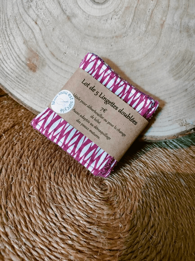 Lot de 5 lingettes thème fleurie 