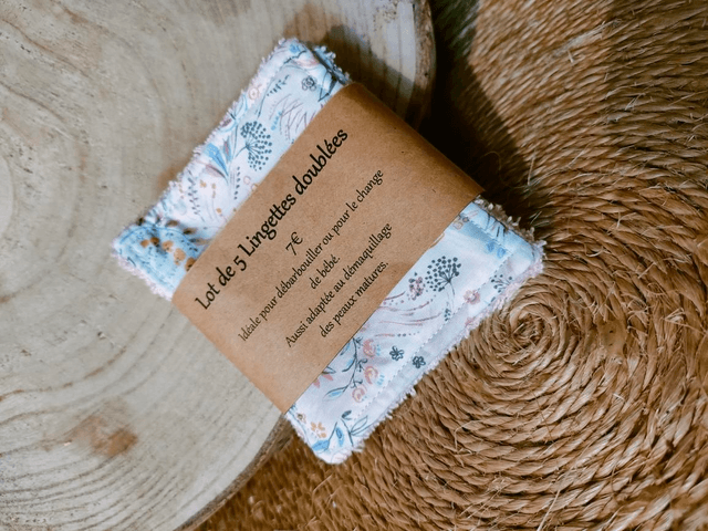 Lot de 5 lingettes thème baroque rose