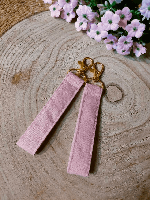 Porte clé vieux rose - Personnalisable 