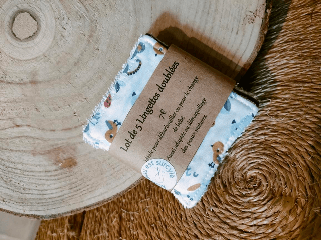 Lot de 5 lingettes jungle 