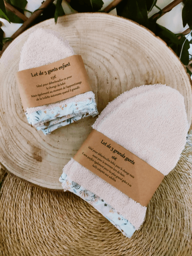 Lot de 5 Demi gants rose pâle