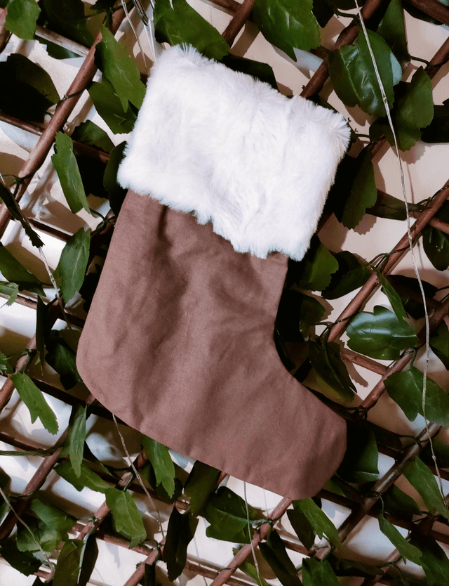 Botte de noël marron - Personnalisable 