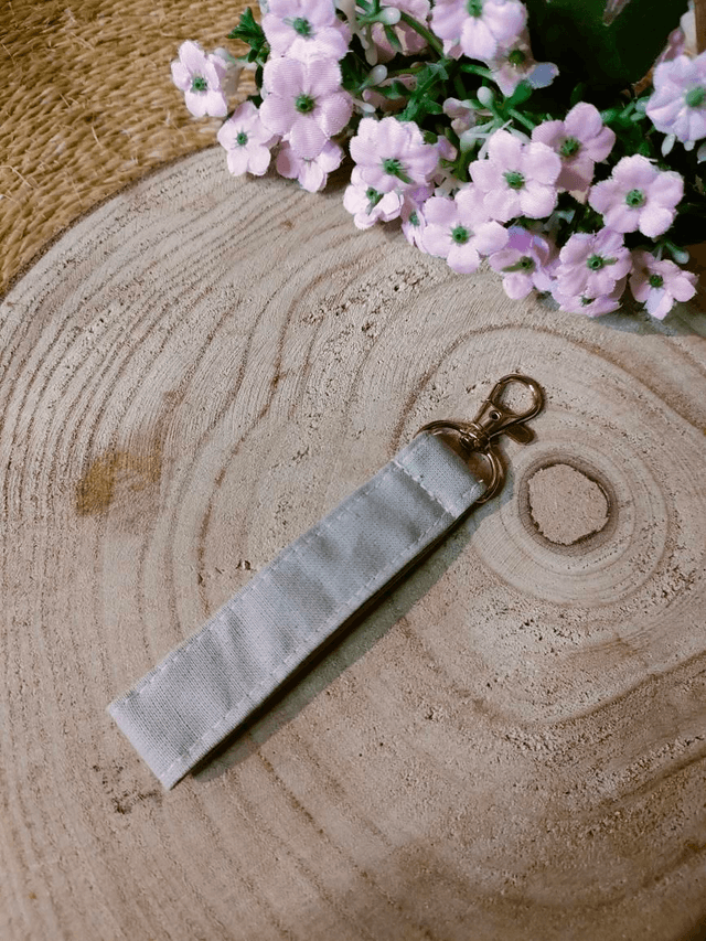 Porte clé uni taupe - Personnalisable 