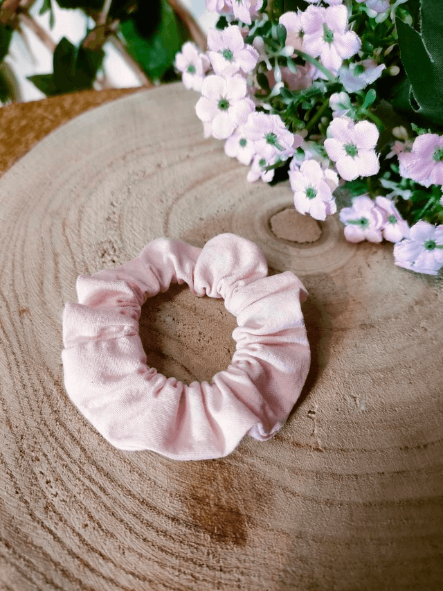 Mini chouchou uni rose 